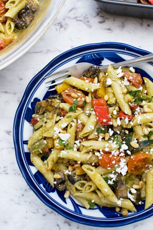 Easy Penne Pesto Pasta With Vegetables (Hot Or Cold) - Scrummy Lane