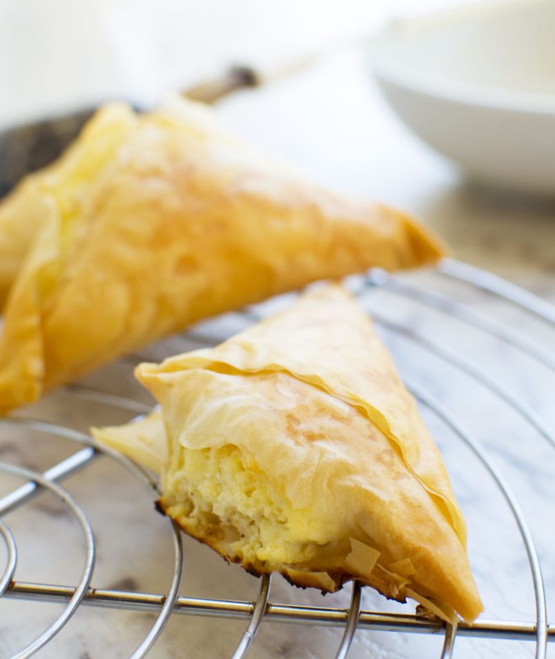 Tiropita or mini Greek cheese pies