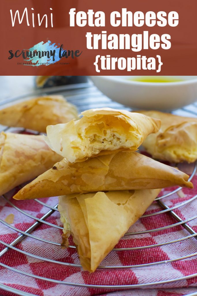 Tiropita or mini Greek cheese pies
