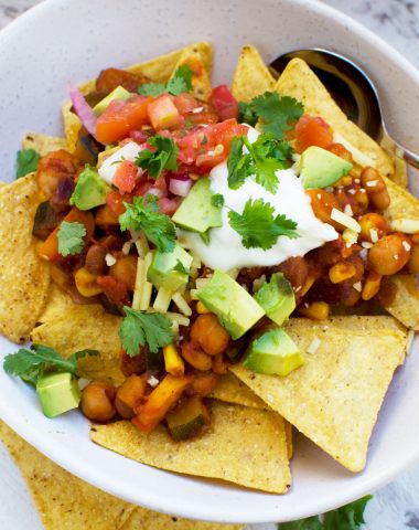 5 bean loaded nachos