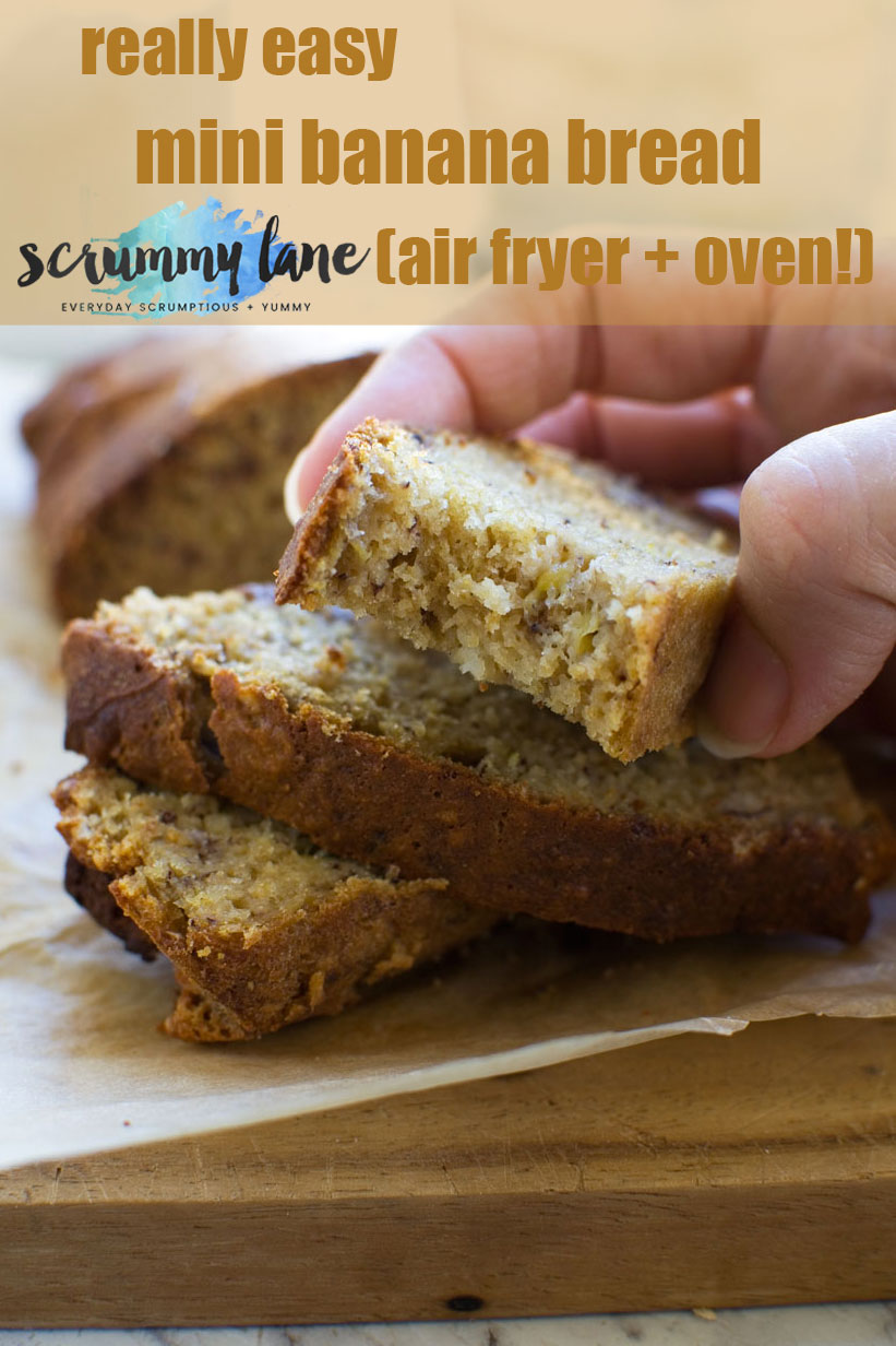 Really Easy Air Fryer Banana Bread (Mini Loaf!)