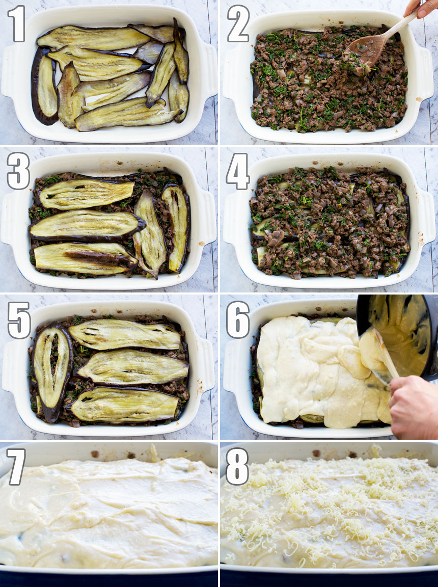 How to assemble a moussaka