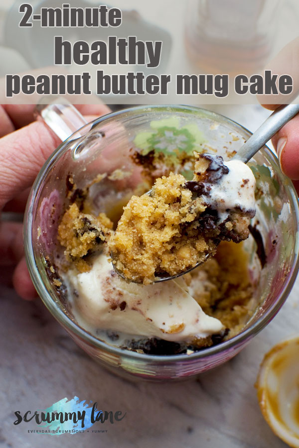 2-minute peanut butter healthy mug cake