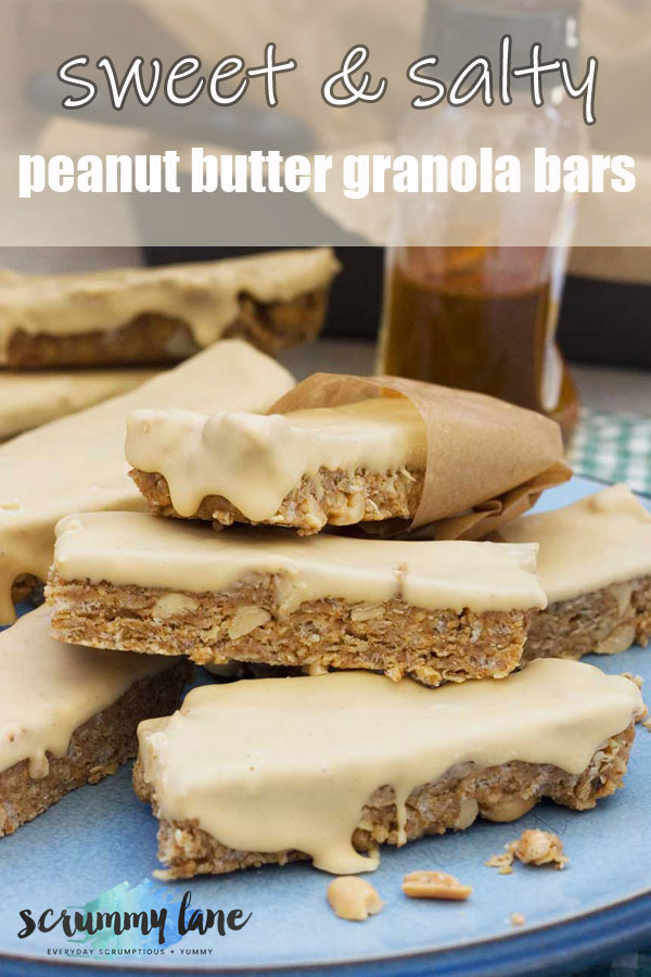 Sweet and salty peanut butter granola bars