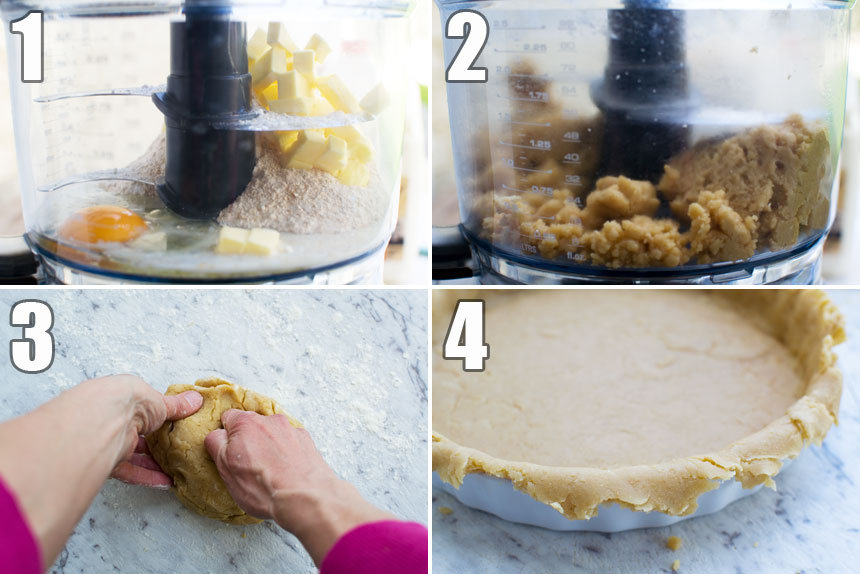 Making pastry for an apple crumble pie