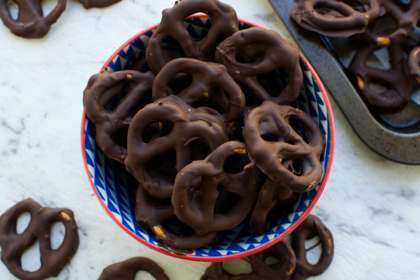 Pretzels Dipped In Chocolate-image