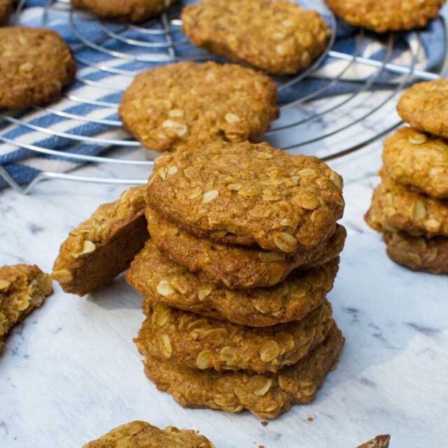 Anzac Biscuits (Low Sugar Recipe) - Scrummy Lane