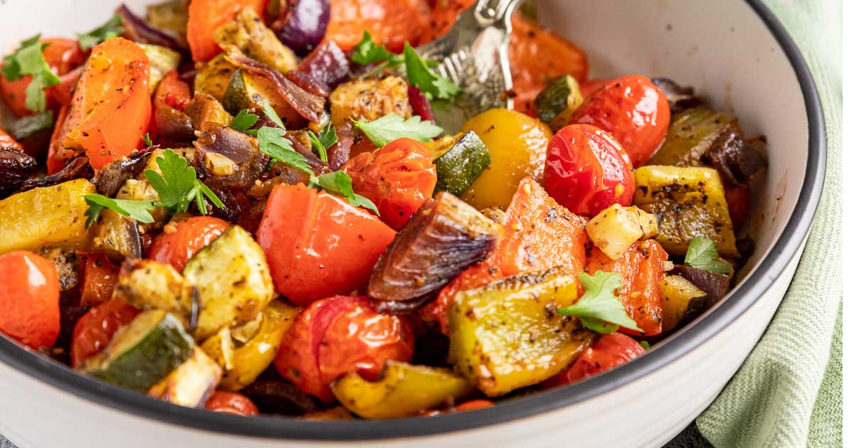 Mediterranean Roast Vegetables (Oven Or Air Fryer) Scrummy Lane
