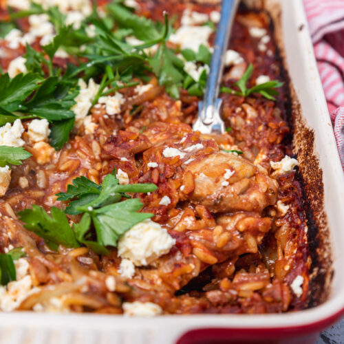 Lemony Spiced Orzo and Chickpeas - Gimme Some Oven