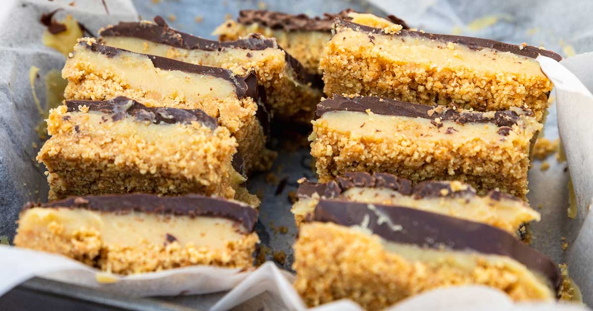 Super Easy Caramel Slice (No Bake) Scrummy Lane