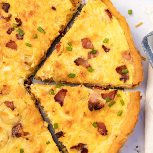 Ham and Cheese Quiche Recipe - The Chunky Chef