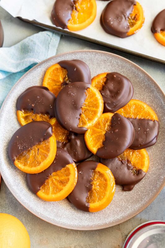 Candied Orange Slices Dipped In Chocolate (With Free Gift Tag)
