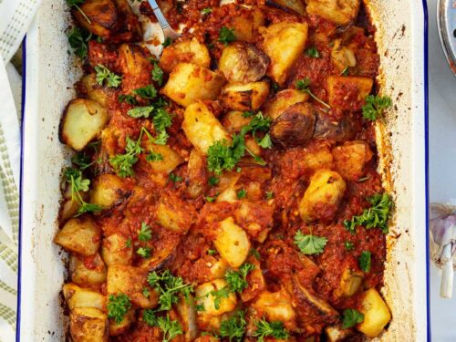 Crispy Tomato Potatoes - Scrummy Lane